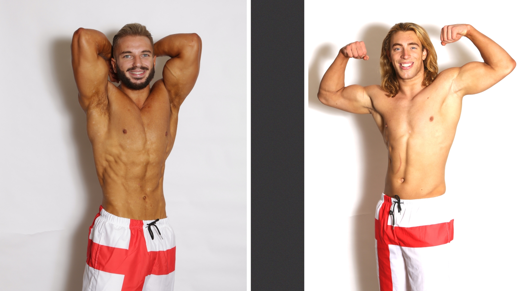 Wrestler & Body Builder go head to head in Mr International representing England & Scotland despite their bromance